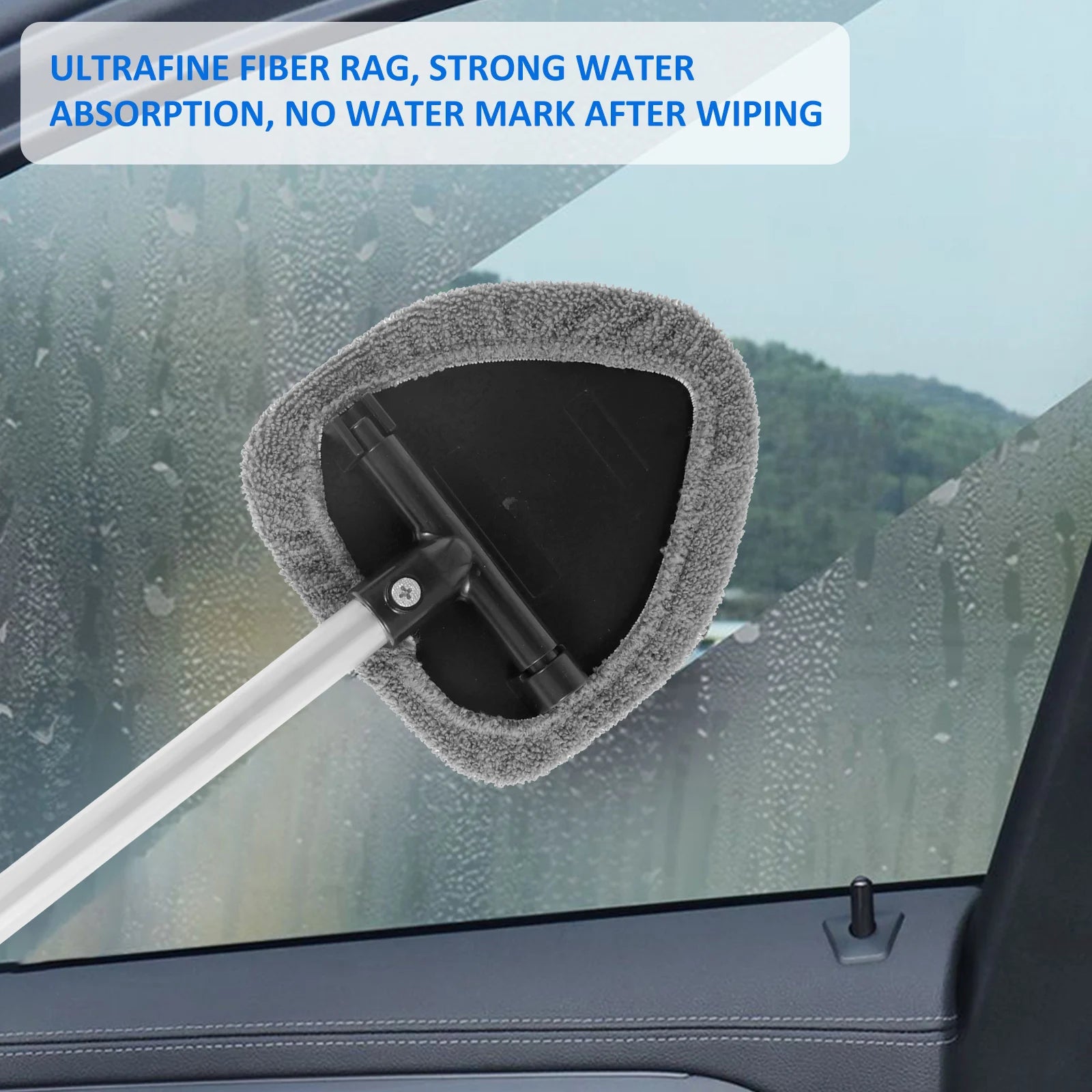 Extendable Microfiber Car Windshield Cleaner with Washable Pad