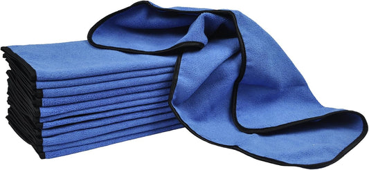 Cleaning and Drying Premium 390GSM Microfiber Towels, 16 by 24 Inches, 12 Pack