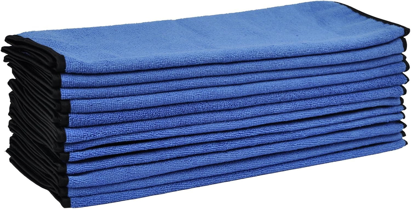 Cleaning and Drying Premium 390GSM Microfiber Towels, 16 by 24 Inches, 12 Pack